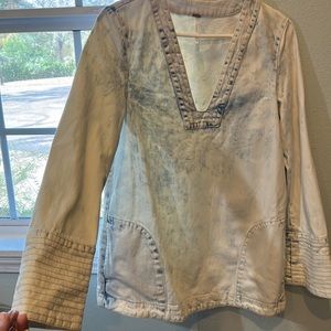 Free People Dreaming Of Denim Tunic Size Small